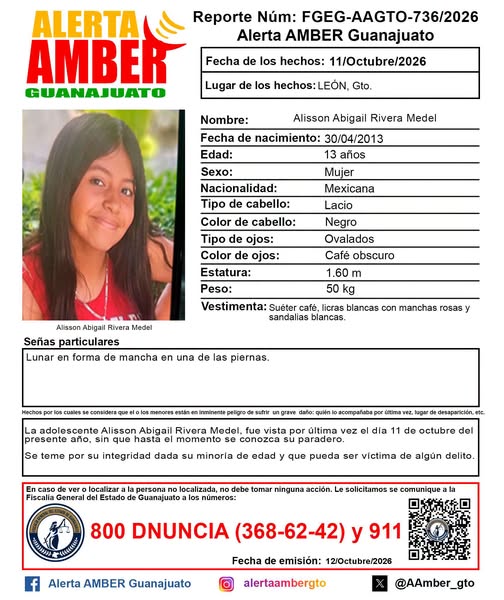 #León Alerta AMBER